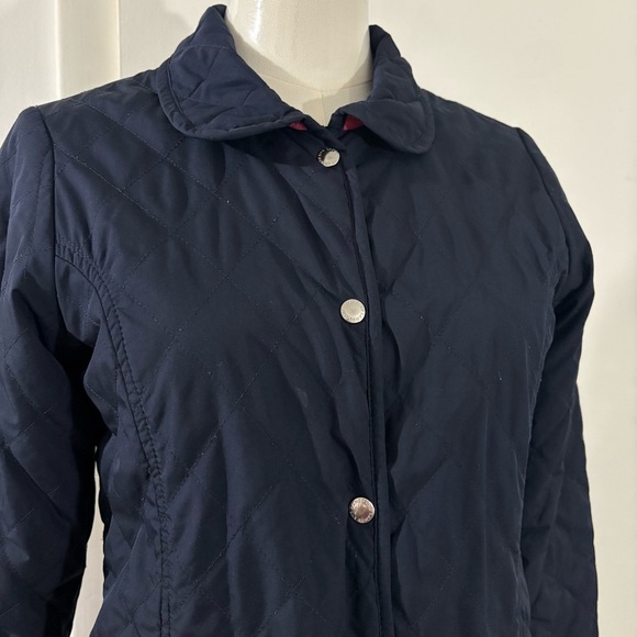 Lands’End Quilted Fleece Lined Reversible Girls/ Women’s Jacket Navy Pink Small - Picture 2 of 16